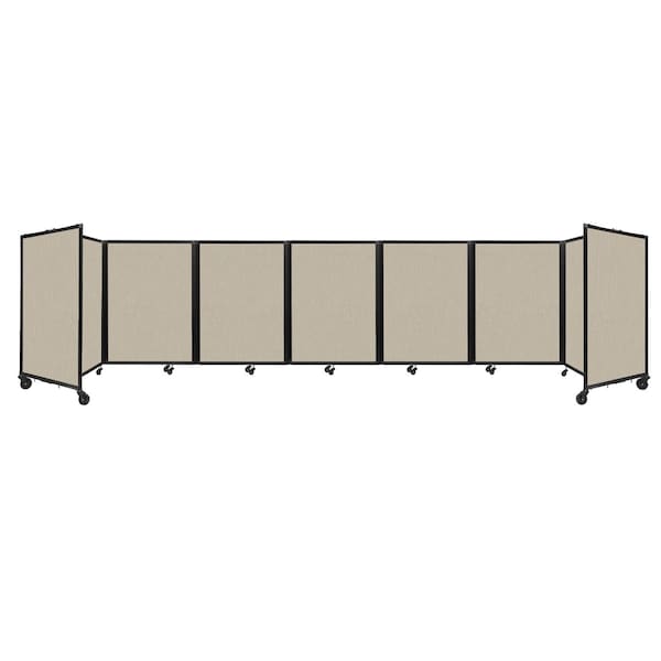 Room Divider 360 Folding Portable Partition 19'6" x 4' Sand Fabric